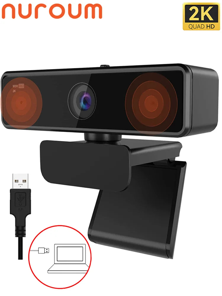 Webcam HD 1080p 60fps USB Plug‑and‑Play con microfono stereo e otturatore…