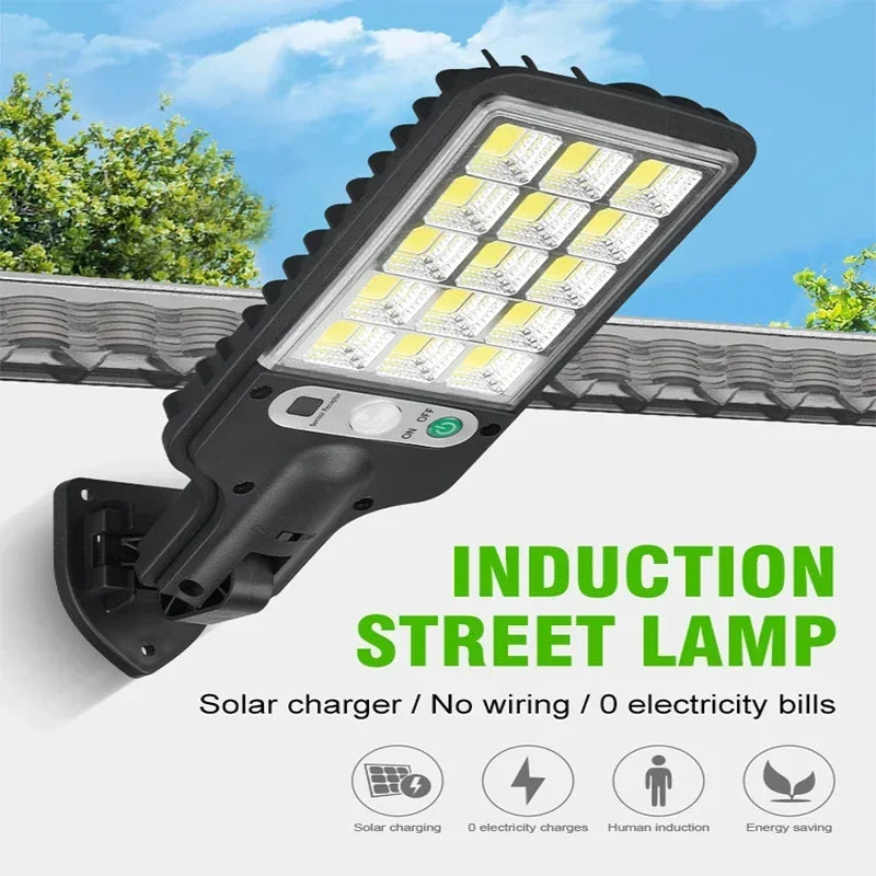 1/2/3/4PCS Solar Lights Outdoor 3 Modes 200COB Waterproof Street Lamp Motion Sensor Security Lighting for Garden Patio Path Yard