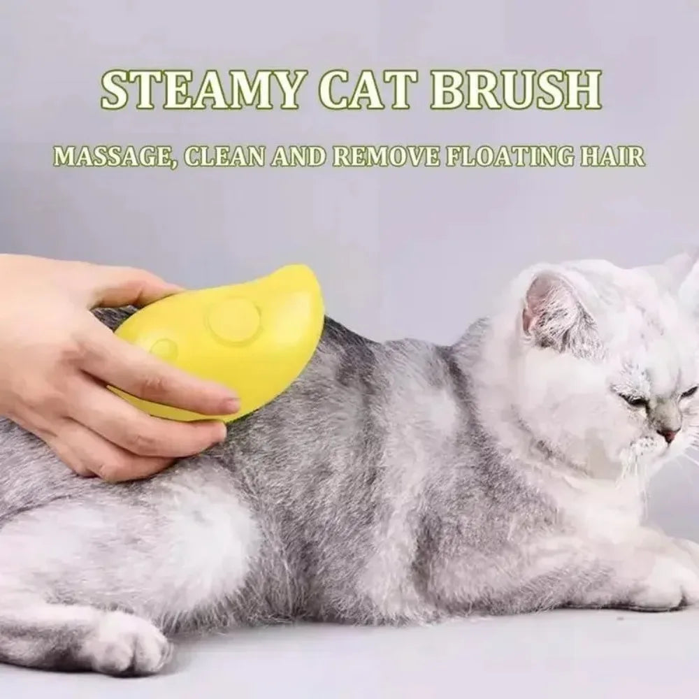 Spazzola a Vapore 3 in 1 per Gatti e Cani – Pettine con Massaggio e Spray