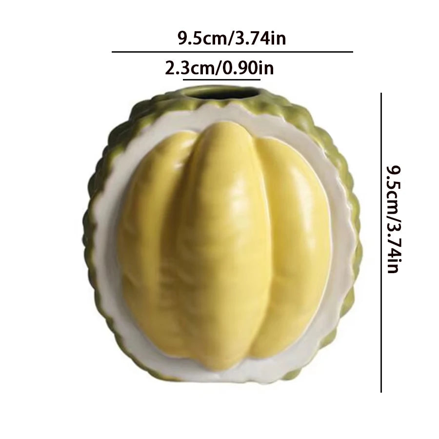 Vaso in ceramica arancione a forma di frutta – decorazione tavolo elegante