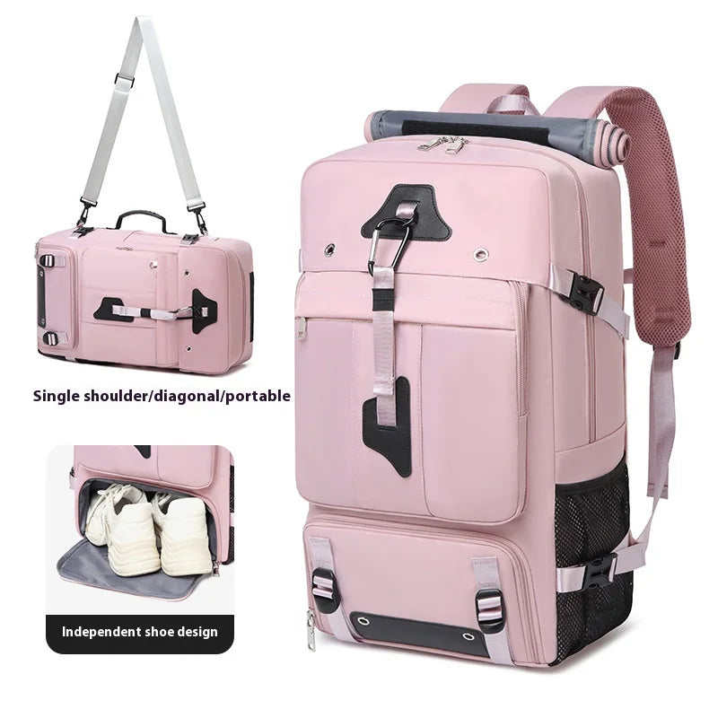 Sac à dos de voyage 55L imperméable pour homme, pour ordinateur portable 15,6" et poches multiples
