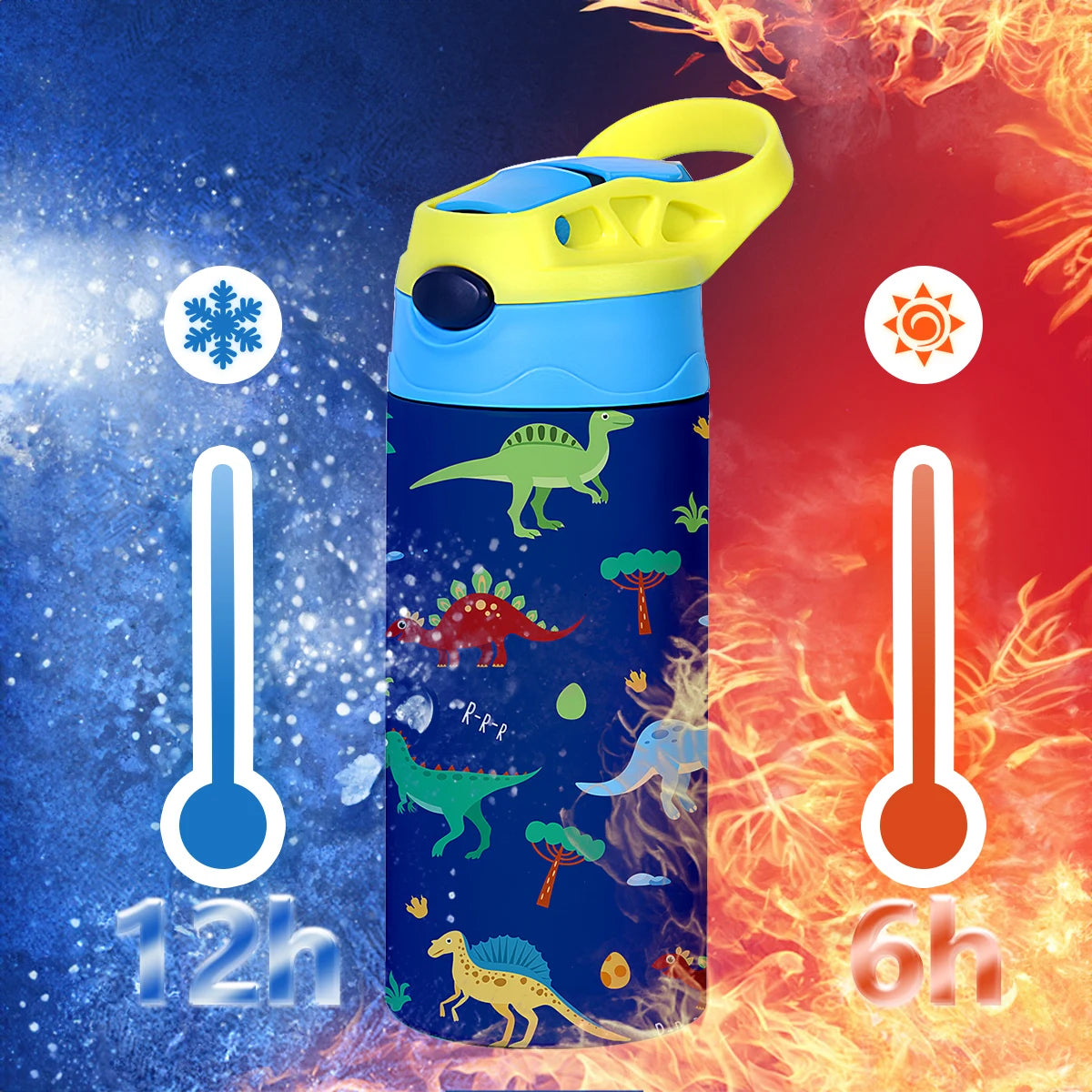 Thermos Tazza da 350ml con Design Cartoons – Acciaio Inox Isolata per Bambini