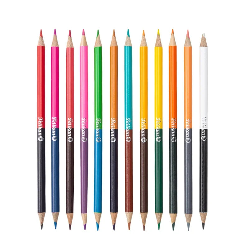 Matite a Doppia Punta 24 Colori per Bambini – Disegno, Schizzo e Arte Pastello