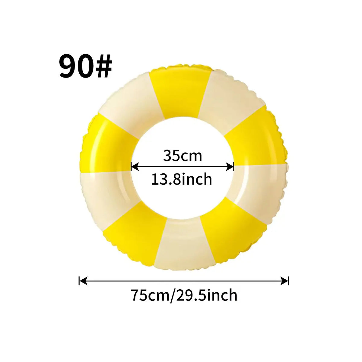 Anello gonfiabile da nuoto a righe classiche – ideale per mare e piscina