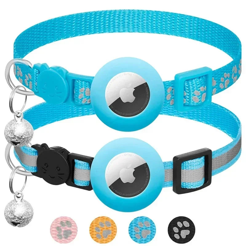 Collare per Gatti con Porta Airtag, Riflettente, Con Campanellino, Regolabile…