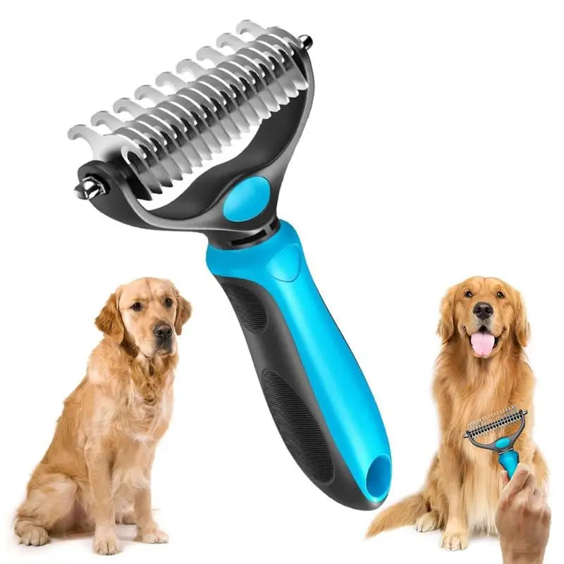 Spazzola 2 in 1 per cani e gatti – Rimuove peli, nodi e sottopelo