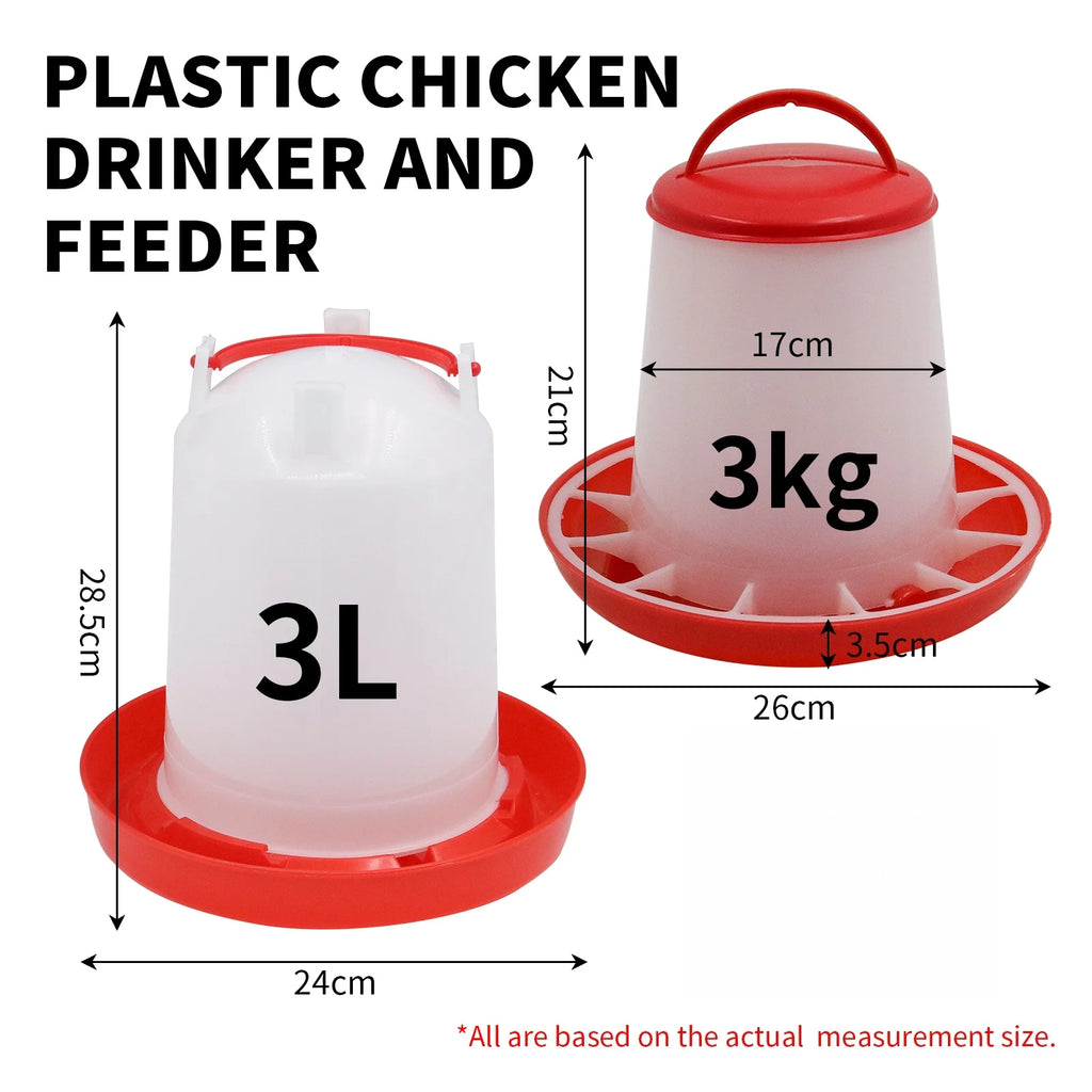 Distributore automatico di cibo e acqua per galline 3L/3kg – contenitore…