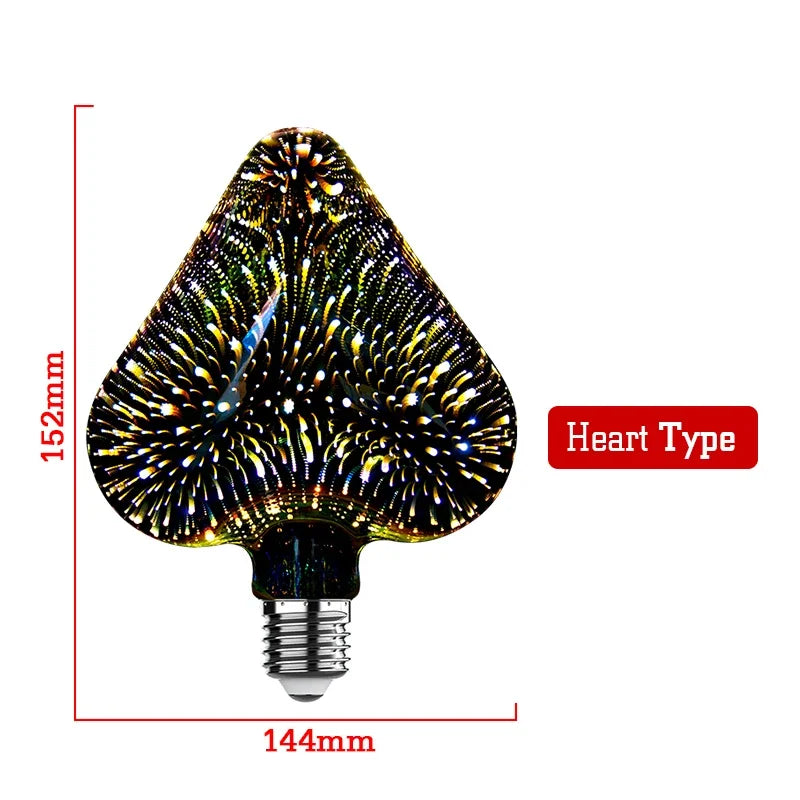 Lampadina LED Edison 3D Colorata E27 4W 360°