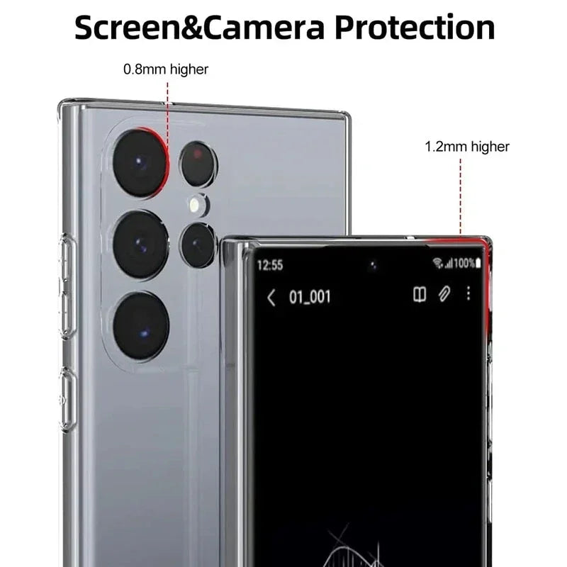 Soft Silicone Clear Phone Case For Samsung A53 A13 A52 A12 A54 A16 A55 A52S S25 S24 S22 S21 S23 Ultra S20 FE Galaxy Note 20Ultra