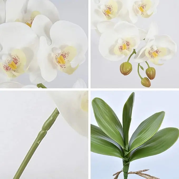 2/6PCS Artificial Flowers Orchid Set Real Touch 69cm Tall 9Heads Fake Phalaenopsis Flower Vase Fillers Home Wedding Indoor Decor