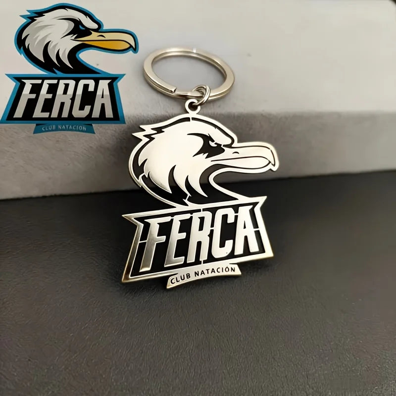 Personalized Custom Men's Stainless Steel Hollow-Out Shaped Keychain with Logo Image Badge Key Ring, High-Quality and Elegant Gift