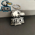 Personalized Custom Men's Stainless Steel Hollow-Out Shaped Keychain with Logo Image Badge Key Ring, High-Quality and Elegant Gift