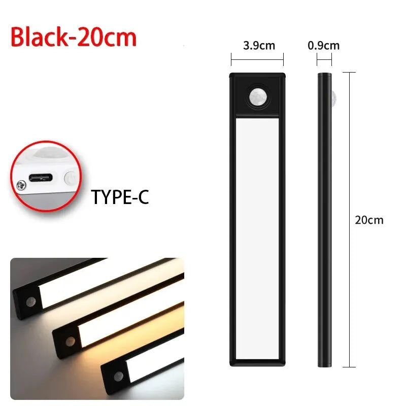 Lampada notturna a LED con sensore di movimento, ricaricabile, per armadi e…