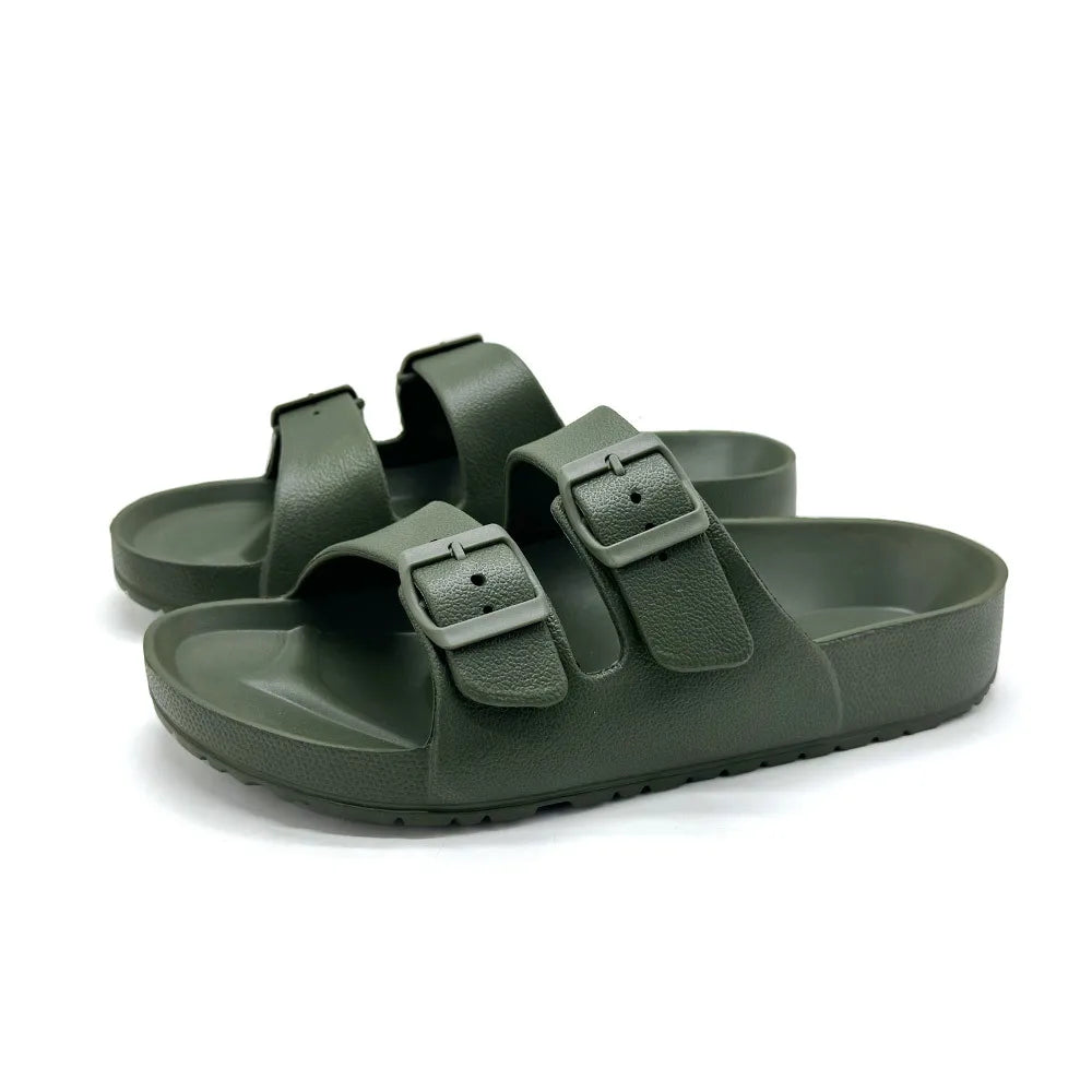 Infradito estivi con doppia fibbia e suola spessa, antiscivolo, unisex
