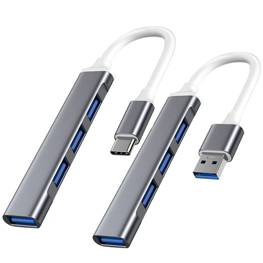 Hub USB‑C 4 porte USB 2.0 OTG – Compatibile con Xiaomi, Lenovo, MacBook, Air