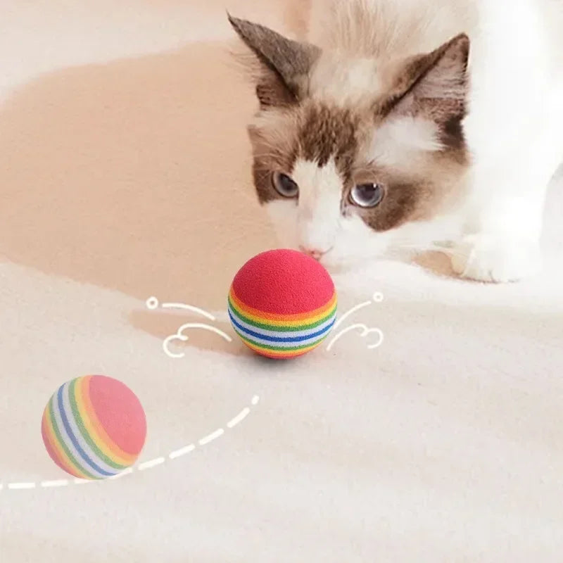 Palline giocose arcobaleno EVA per cani e gatti – Set da 10/30/50/100