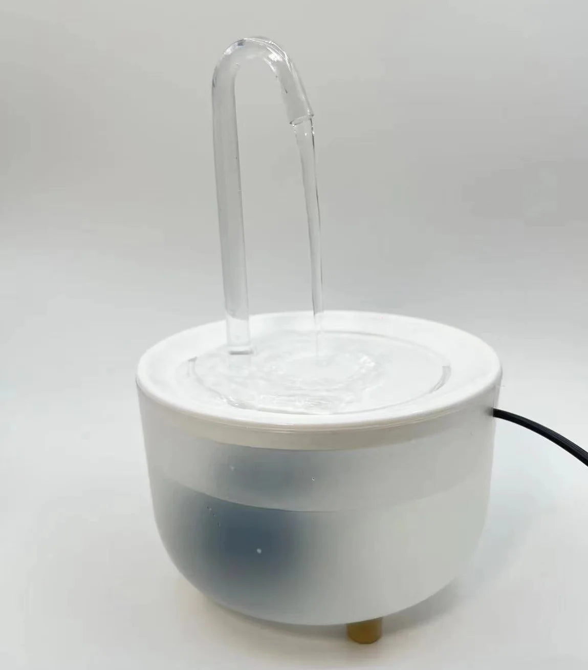 Fontana d'acqua per animali, 1,2 L, filtro auto, ricarica USB, 3 flussi