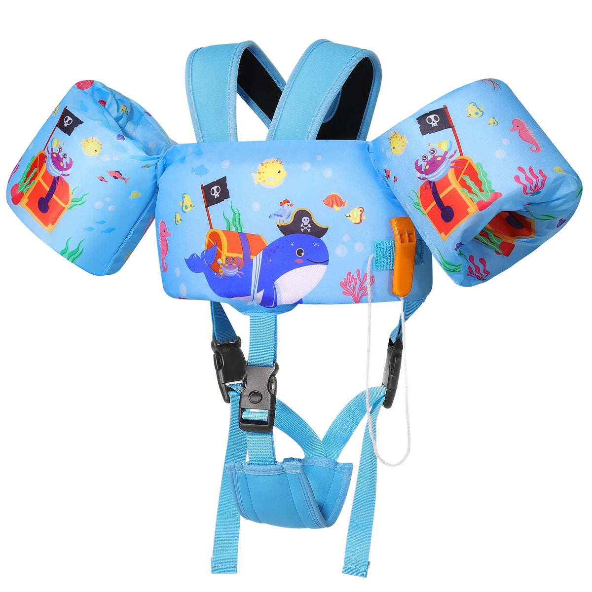 Gilet de sauvetage pour enfants avec sangle réglable et sifflet de…