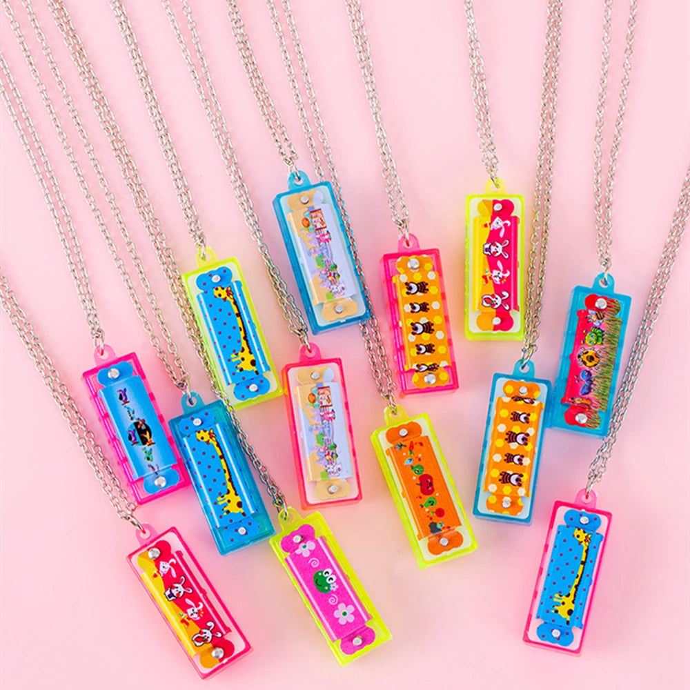 Set di 10-30 Mini Collane Armonica Colorate per Feste e Regali