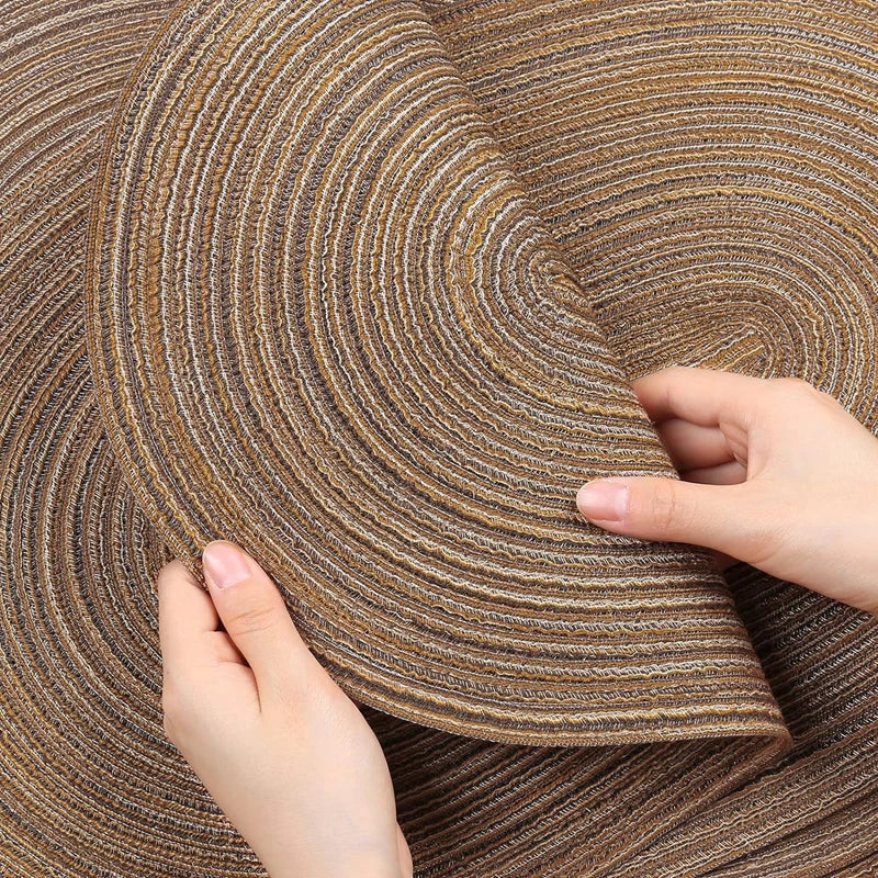 Tovagliette Ovale Intrecciate in Eco-Poliestere – Set da 1, 4, 6 o 10 pezzi