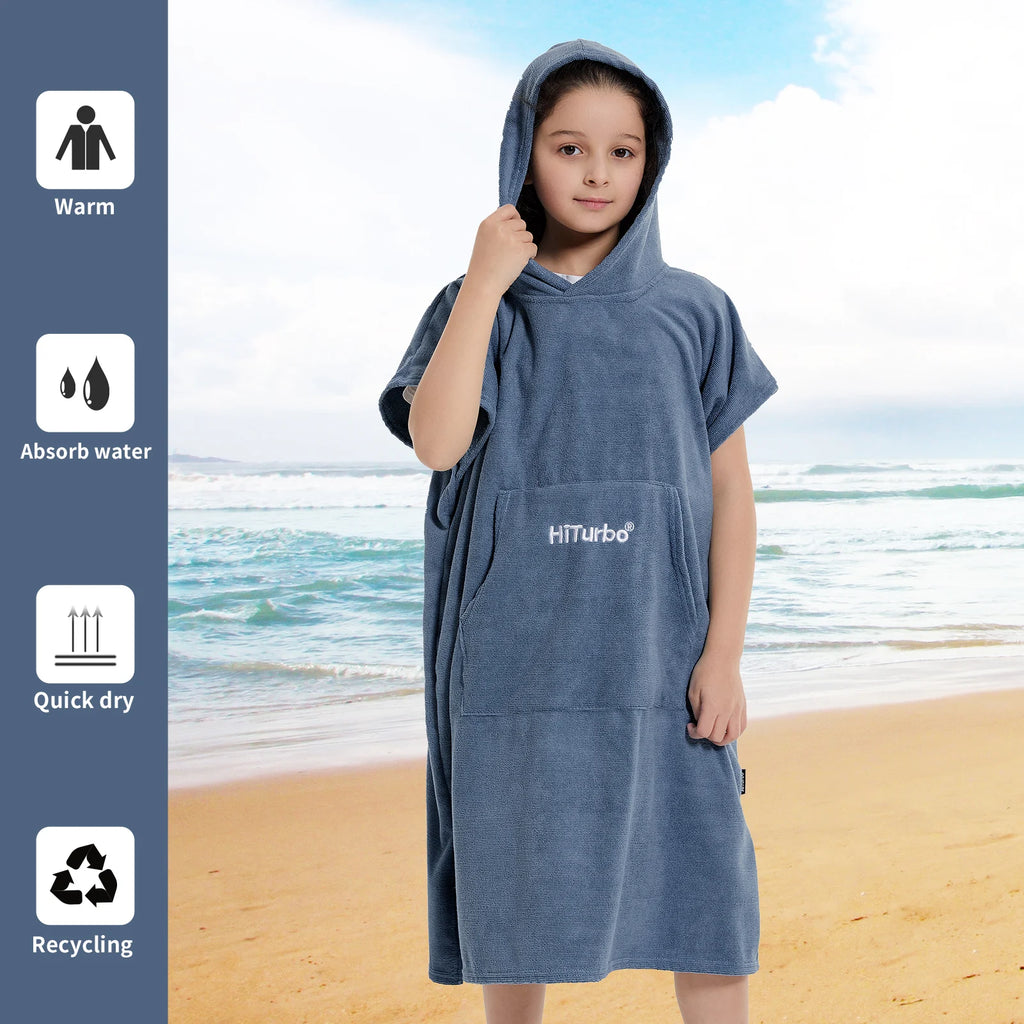 Accappatoio con Cappuccio per Bambini – Microfibra Assorbente, Rapido…