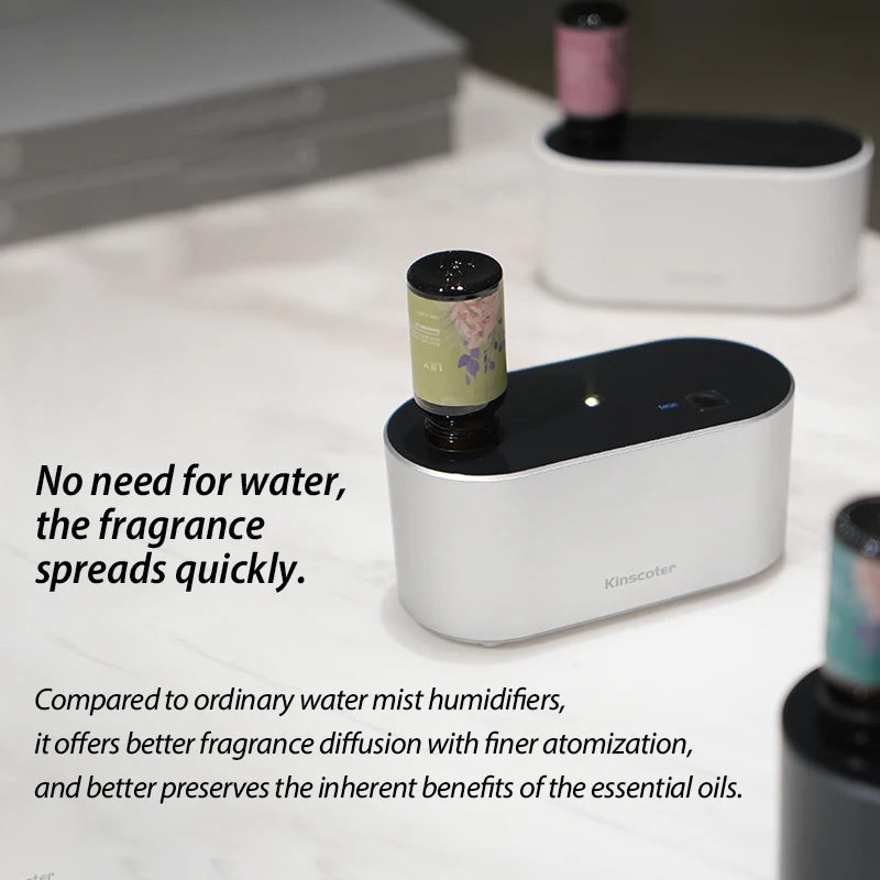 Diffusore d'Aroma Portatile Senza Acqua – Compatto, 3 Velocità, Batteria…