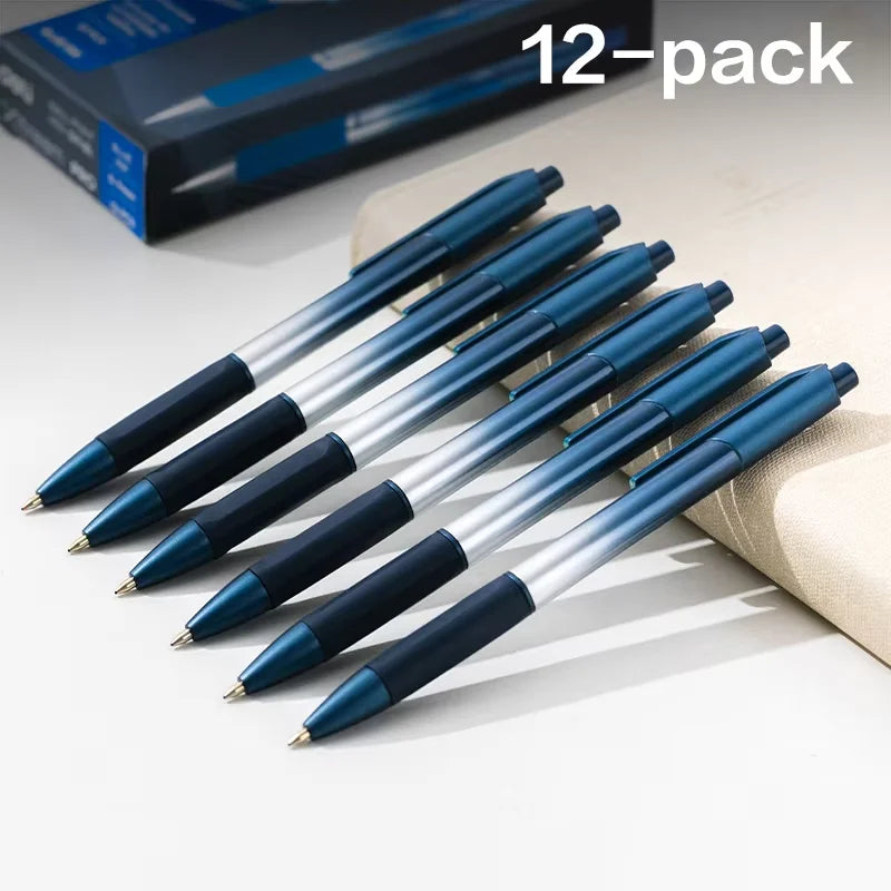 Penna a sfera retrattile 0,7 mm – 12 pezzi, inchiostro nero e blu, scrittura…