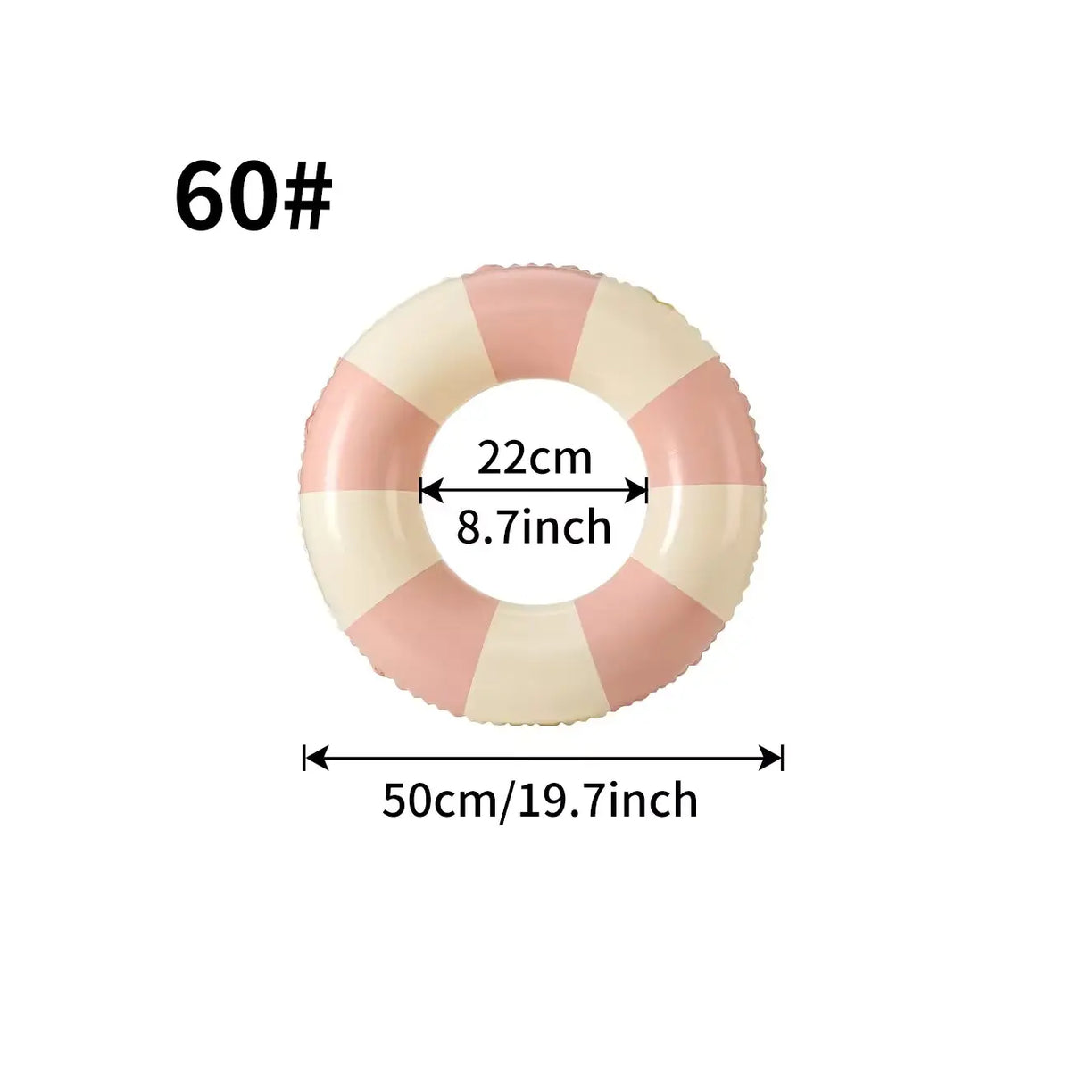 Anello gonfiabile da nuoto a righe classiche – ideale per mare e piscina