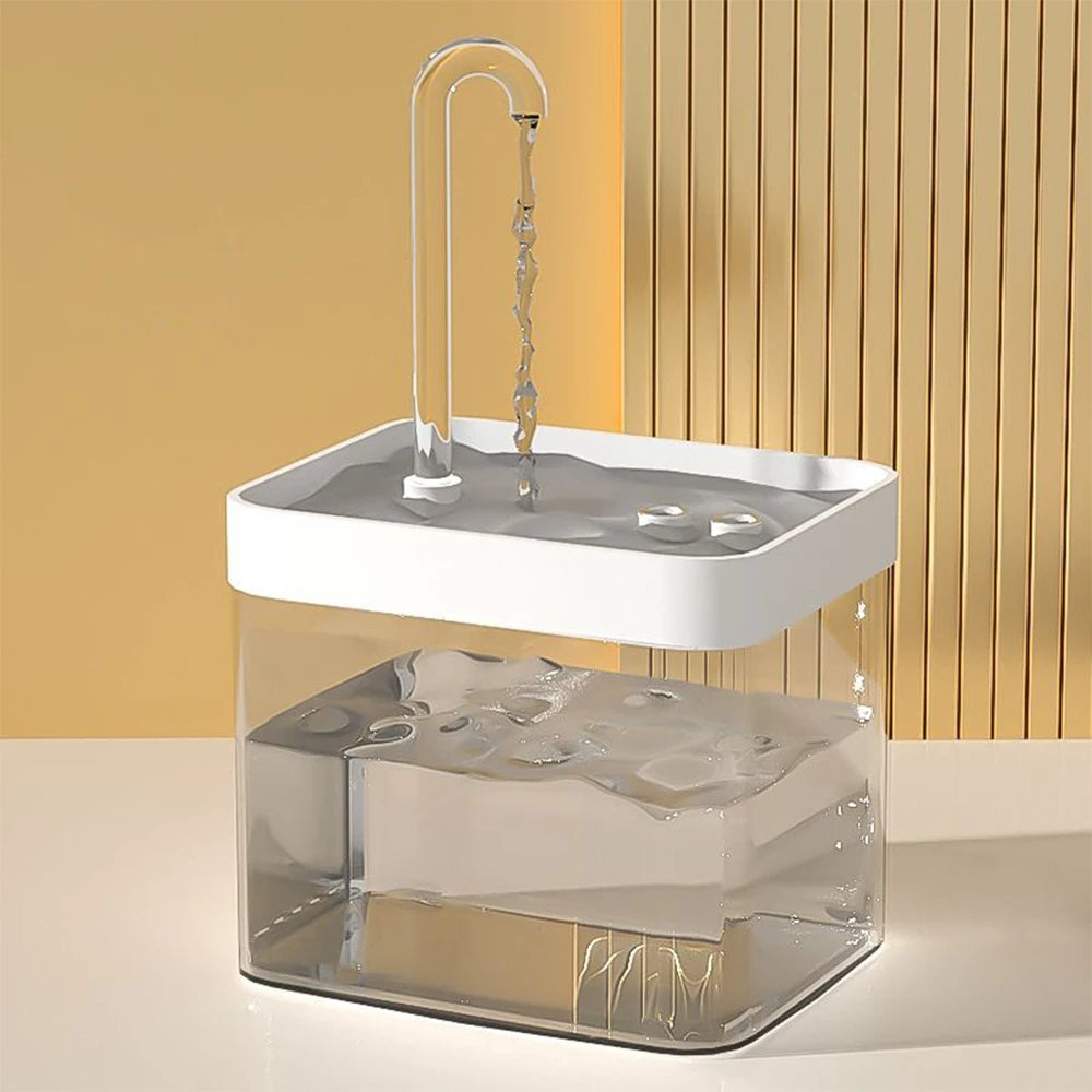 Fontana d'acqua per gatti con filtro automatico, capacità 1,5 L, silenziosa e…