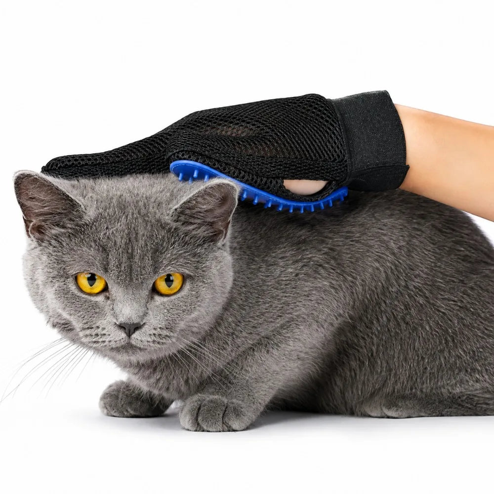 Guanti silicone per toelettatura – rimuove peli e controlla perdita cani e gatti
