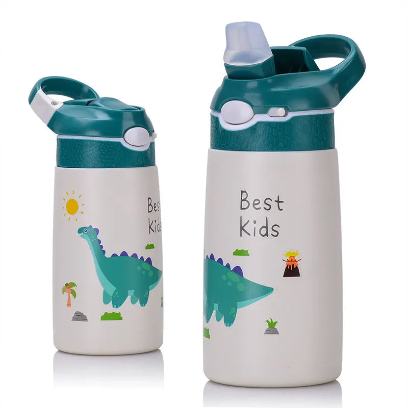 Borraccia termica 400 ml per bambini in acciaio inox 316 con cannuccia a becco