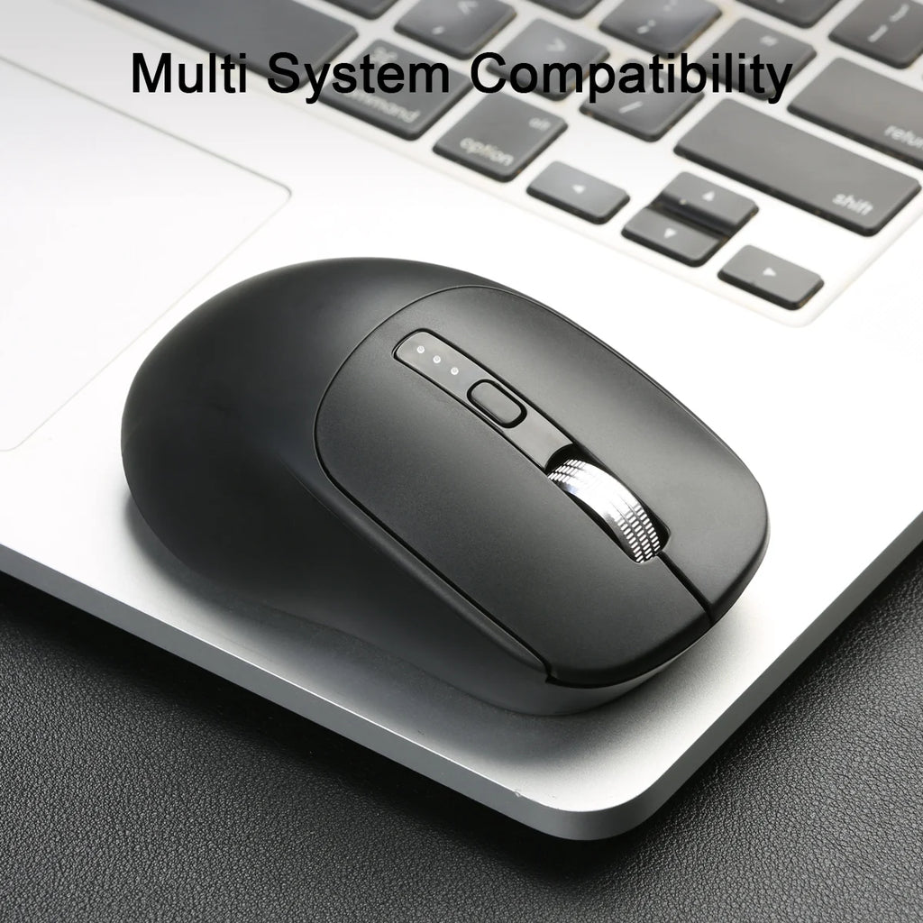 Wireless Mouse Bluetooth Compatible 5.2 USB 2.4Ghz Mice Ergonomic Wireless Office Mouse for iPad MacBook Tablet Laptop Computer