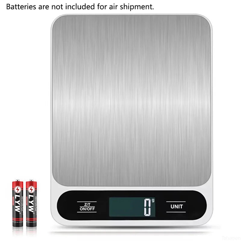Bilancia da cucina digitale 15 kg, precisione 1 g, ricarica USB, display LED
