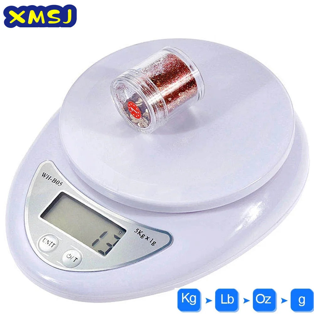 Bilancia digitale da cucina 5 kg/1 g, precisione 0,1 g, display LED, unità…