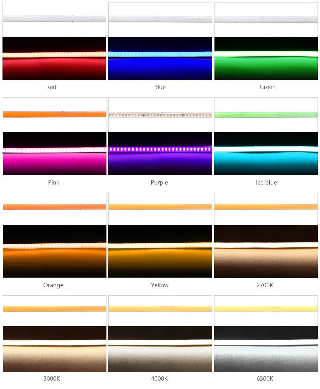Striscia LED USB 5V COB Multicolore 2,7 mm – 480 LED per PC e Ambienti Interni