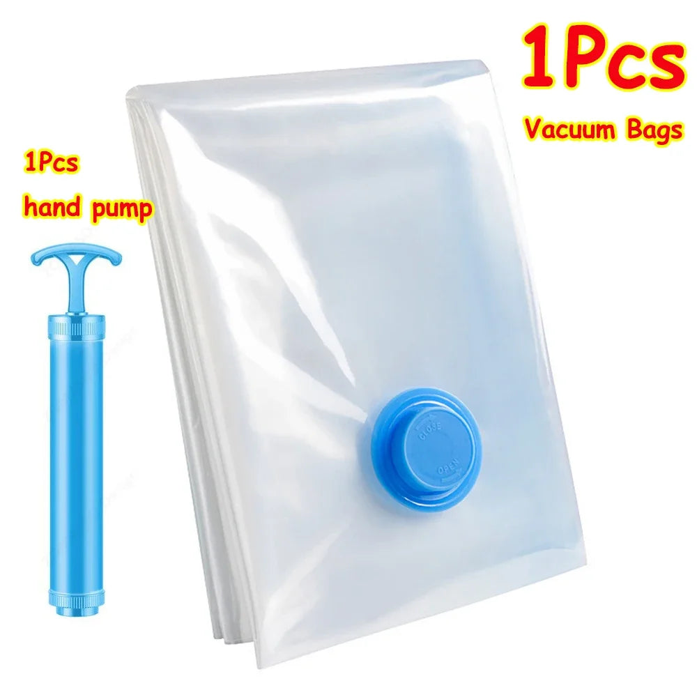 vacuum storage bags set 1-24 pcs, folding organizer for clothes & bedding