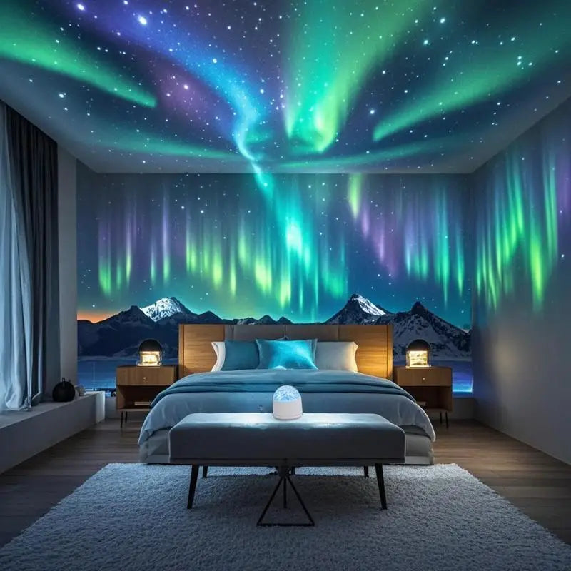Proiettore LED Aurora 16 colori – Lampada notte USB per camera bambini