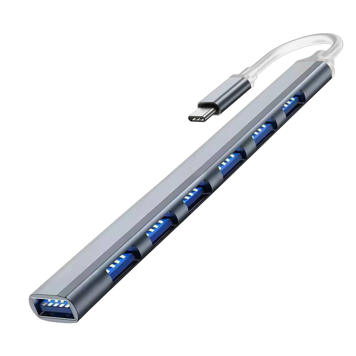 Hub USB 7 porte USB‑C 3.0, multi‑porta per MacBook, PC e laptop