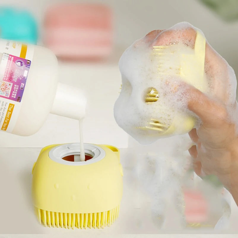 Spazzola da bagno multifunzione per cani e gatti – setole morbide in plastica…