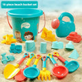 Set estivo da spiaggia 18 pezzi per bambini: secchiello, palette e bottiglia