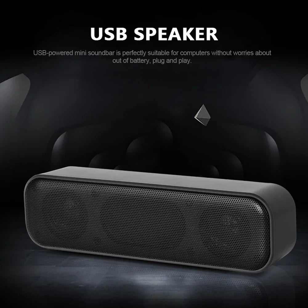 Soundbar USB da 2x3W per PC, Laptop e TV – Design Compatto e Plug‑and‑Play