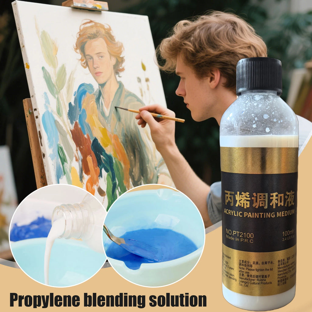 Diluenti per Pittura Acrilica 100ml – Medium per Fluidità e Trasparenza