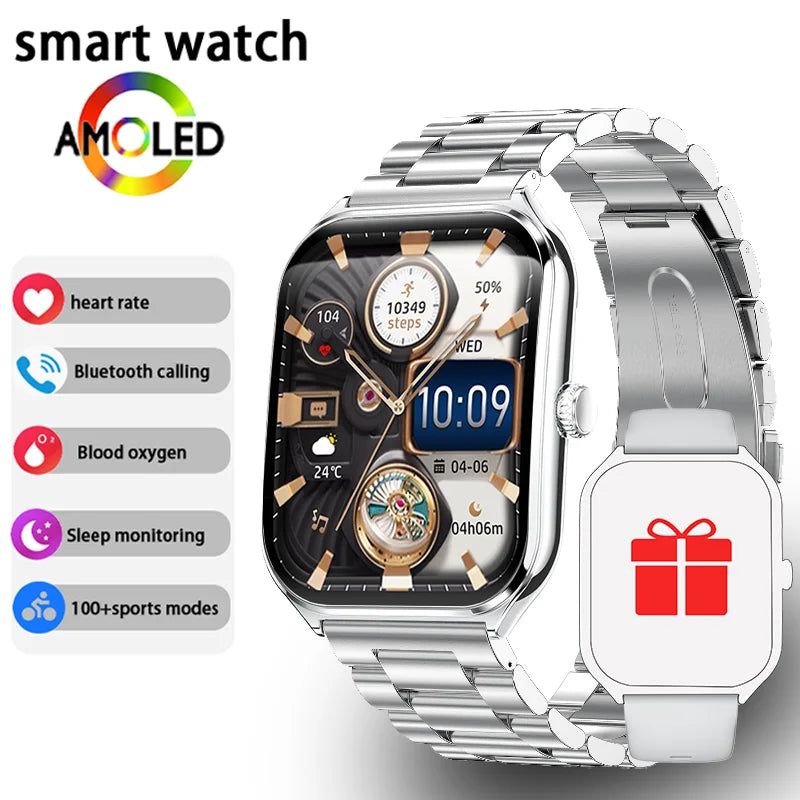Smart Watch Uomo Donna 1.96" AMOLED HD | BT Call | Fitness Tracker