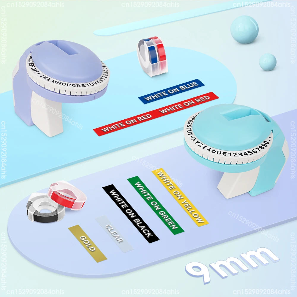 Stampante Etichette Portatile 3D Manuale – Mini Etichettatrice a Nastro