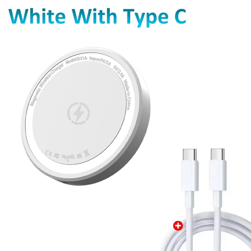 VIKEFON 15W Phone Magnetic Wireless Charger Pad For Magsafe iPhone 17-12 Pro Max Airpods 4 Pro Magnet Fast Charging Station