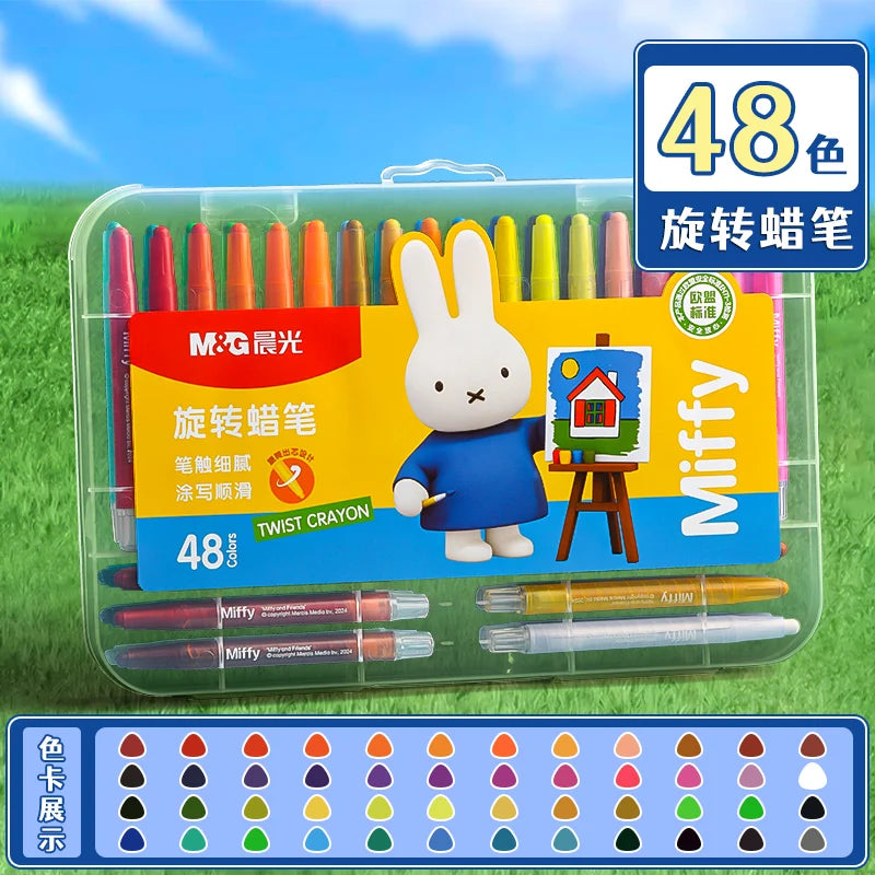 Crayons Girevoli M&G in Scatola PP, 12/24/36/48 Colori per Disegni