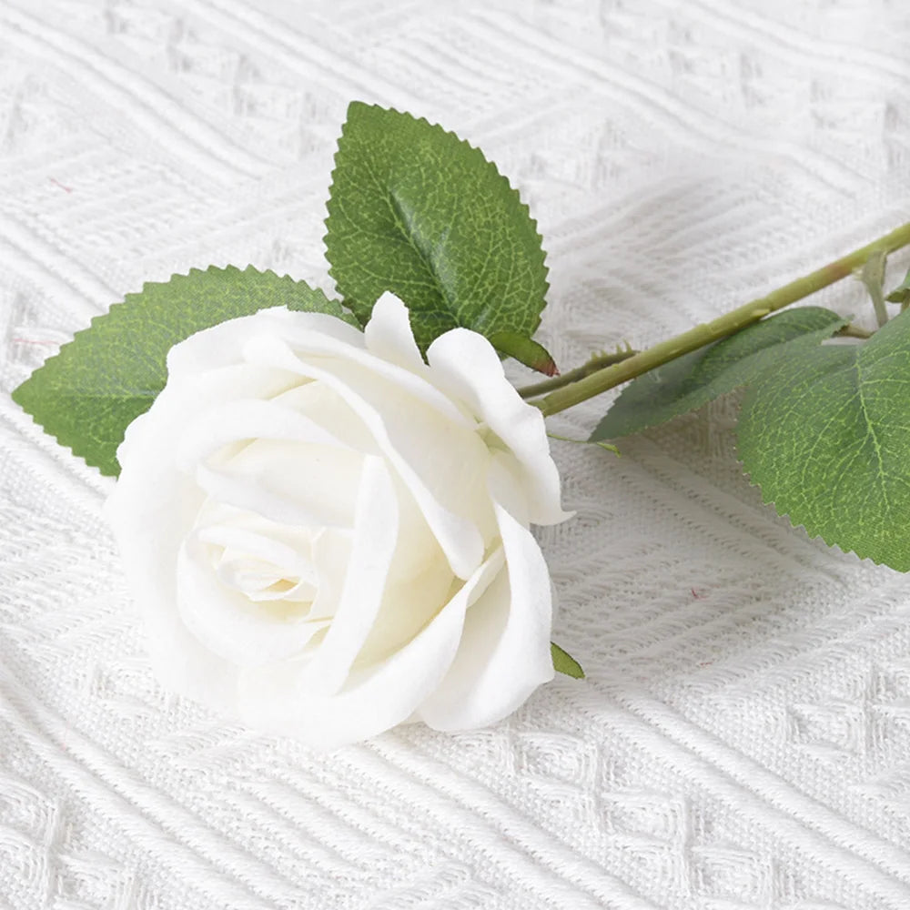 Artificial Rose Flower Branch – Red Roses – Realistic Fake Roses – Available in 1, 3, 5, 10, or 20 pcs – Ideal for Weddings and Home Décor
