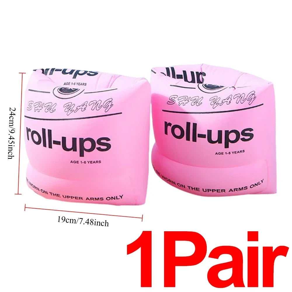 Adult Kids Universal Inflatable Armbands Arm Swimming Rings Double Air Bag Arm Float Rings Pool Floaters Swim Arm Rings