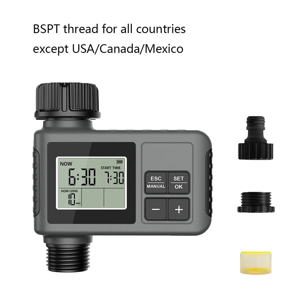 Timer automatico per irrigazione con display LCD e protezione IPX7