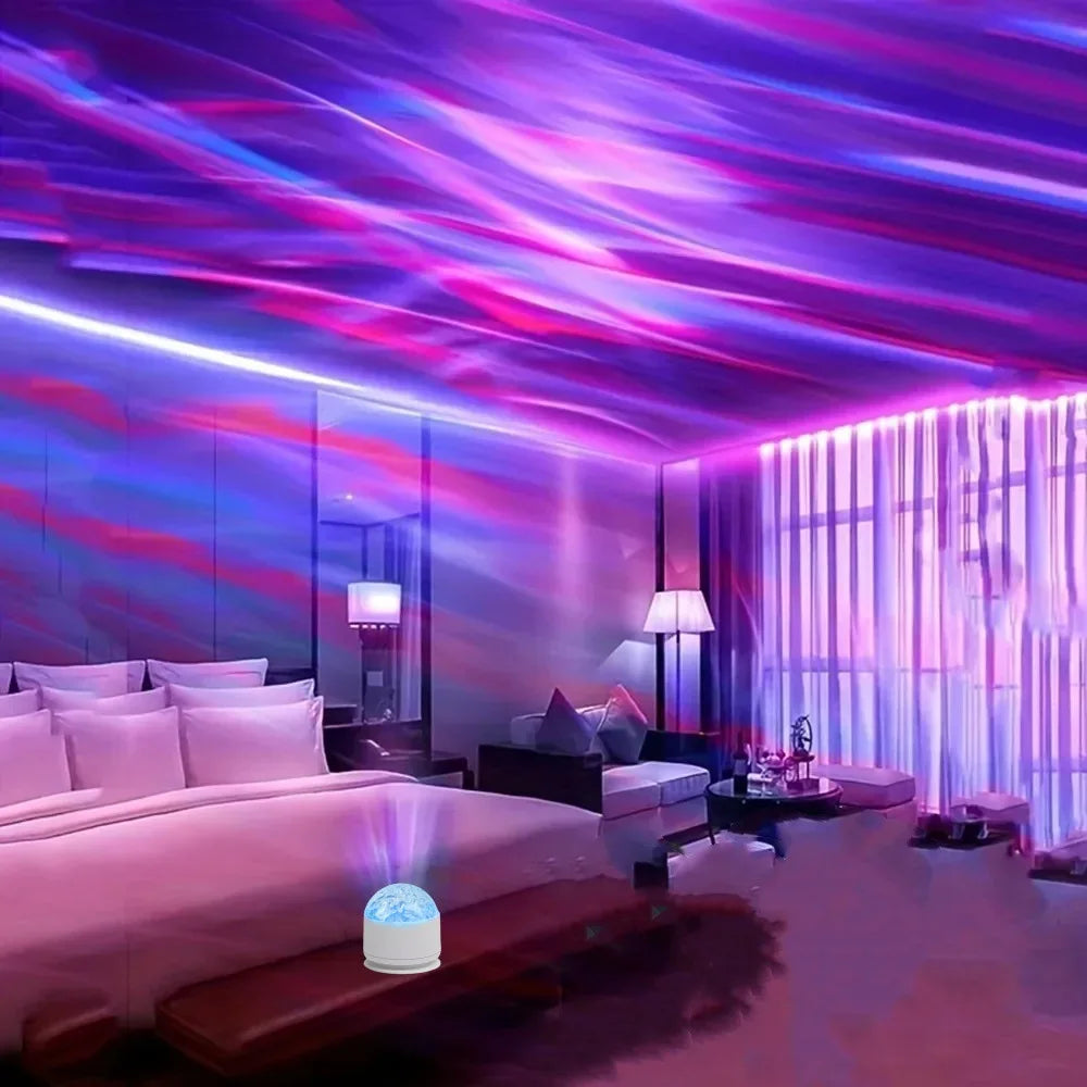 Proiettore LED Aurora Waves – Luci notturne con 16 effetti colore e telecomando